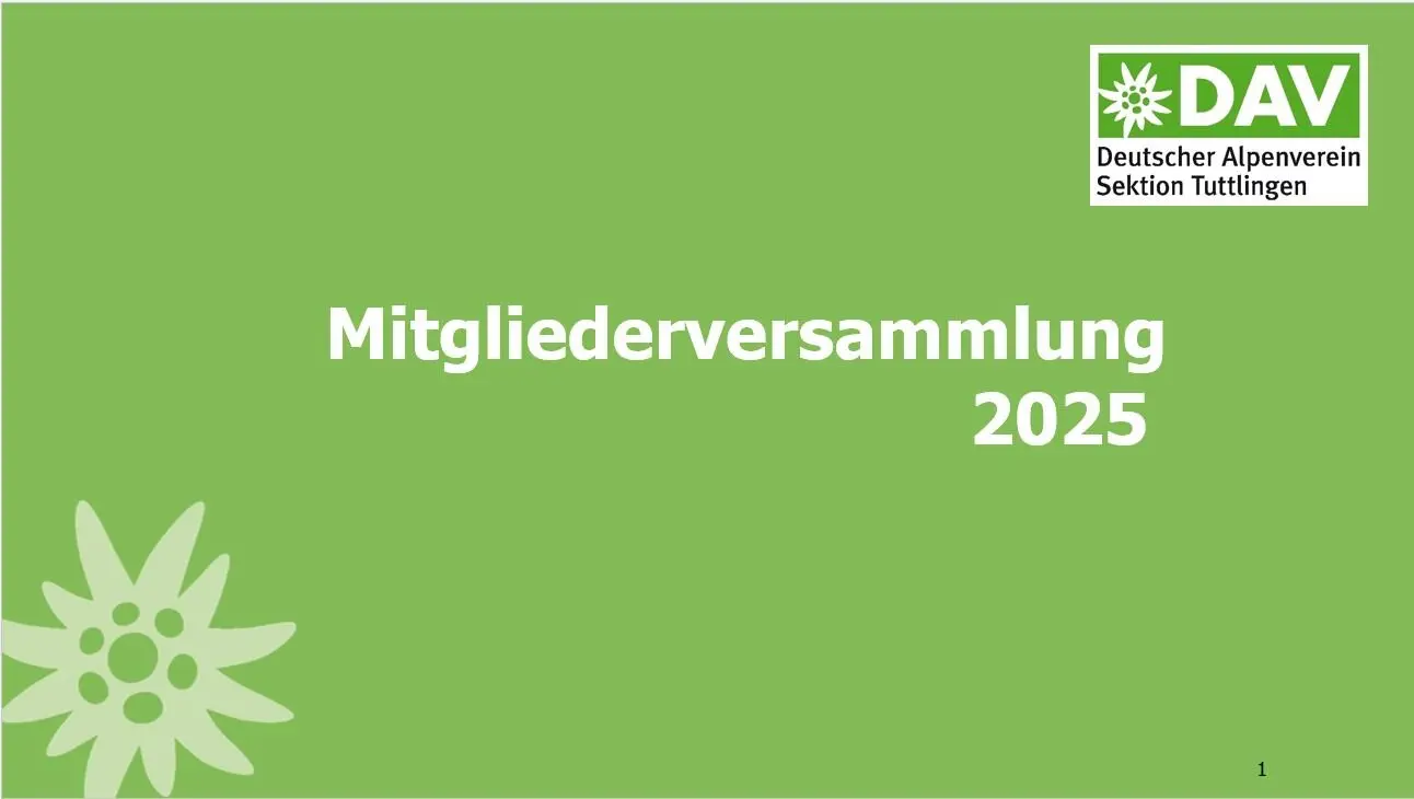 Mitgliederversammlung 2025 | © DAV Tuttlingen/ Norbert Münch