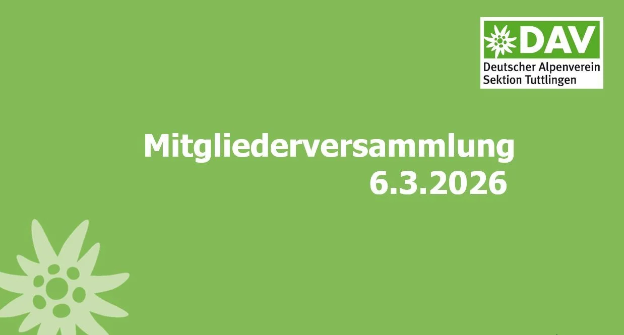 Startfolie Mitgliederversammlung 2026 | © DAV Tuttlingen/Norbert Münch